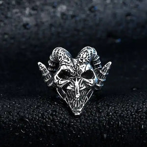 silver skull ring of demon