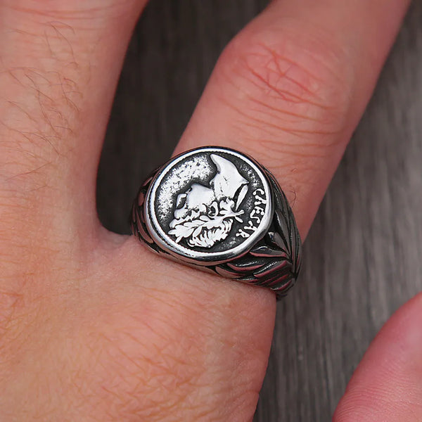 Julius Caesar Roman Coin Ring