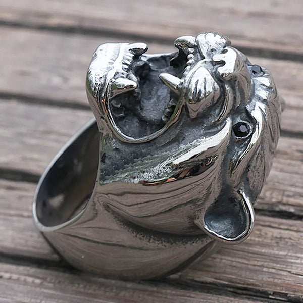 Panther Head Ring