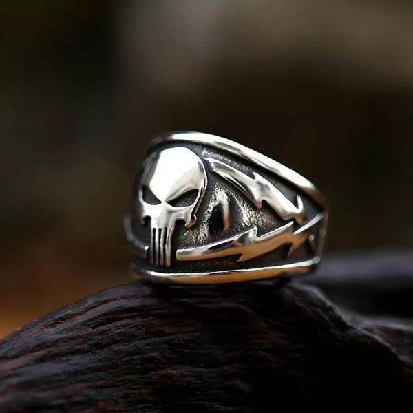 silver skull ring of the punisher