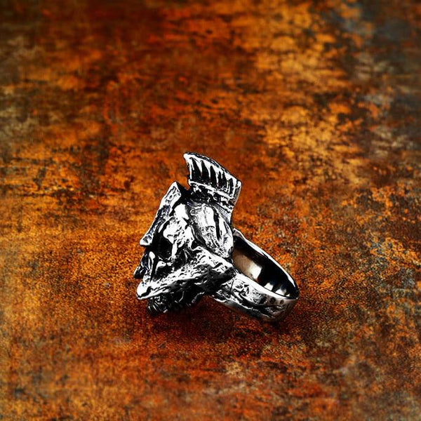 silver skull ring