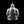 Load image into Gallery viewer, silver gremlin bell with skull and crossbones
