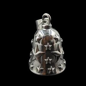 silver gremlin bell with stars